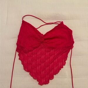 Pink Strappy Backless Top